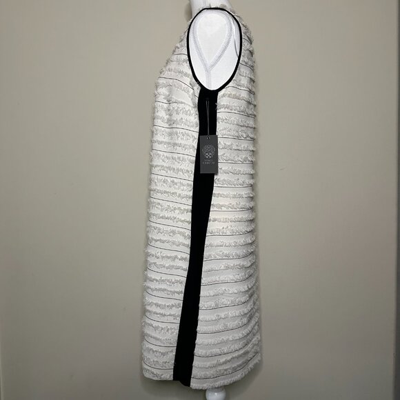 Vince Camuto -  White Textured Stripe Sheath Dress – Size 10 - Picture 3 of 8